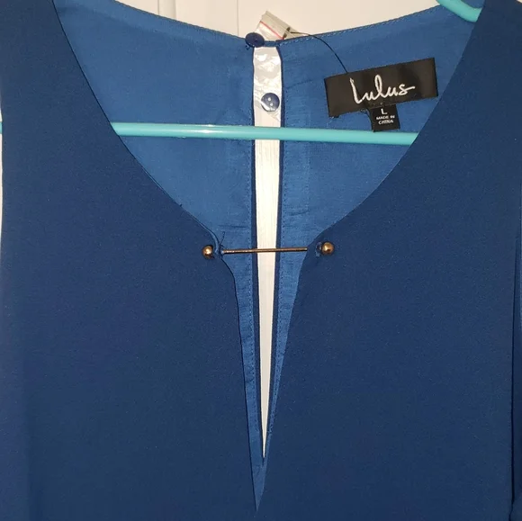 NWT Lulu's Teal Shift Dress - Picture 4 of 4